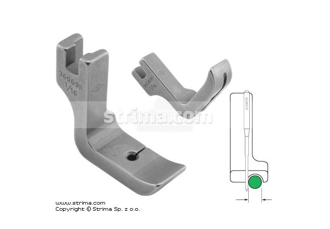 Pätka na všívanie kedru pre šijacie stroje, pravá 1.6mm P69R1/16 [36069R 1/16]